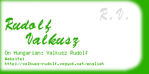 rudolf valkusz business card